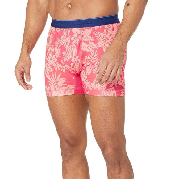 2 Pack Tommy Bahama Mesh Tech Boxer Briefs Underwear $58 Grey & Pink Aloha - Picture 10 of 11